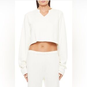 Éterne Raglan Sweatshirt in Cream Sz XL NWT